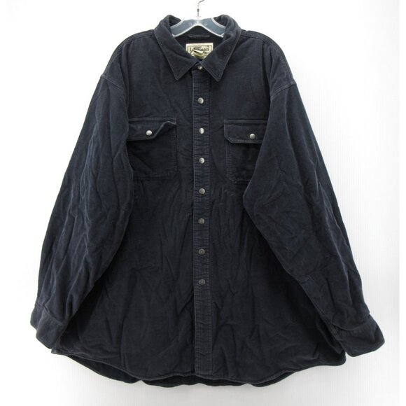 VINTAGE LL Bean Shirt XXL Corduroy Fleece Lined Shacket Field Work * - Picture 1 of 10